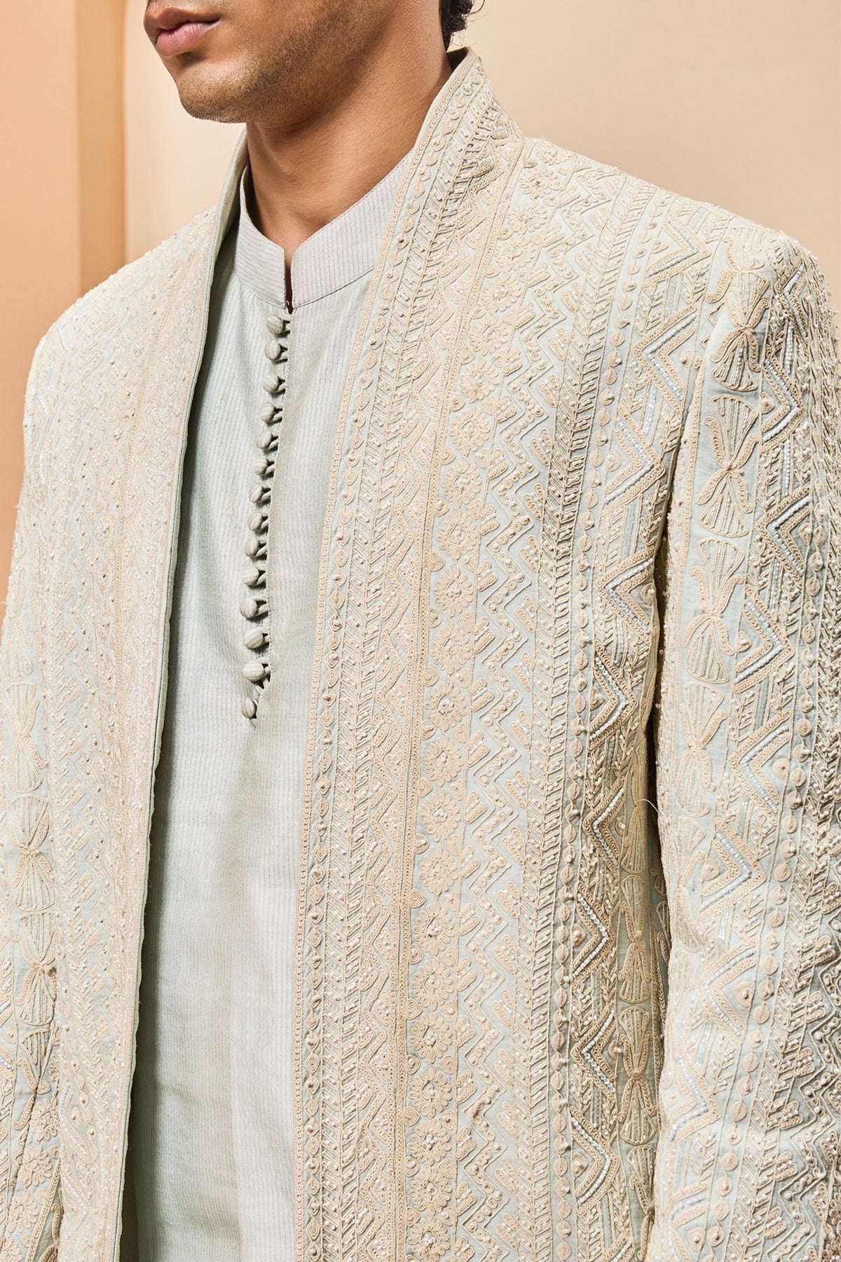 Ivory Open Bandhgala Set