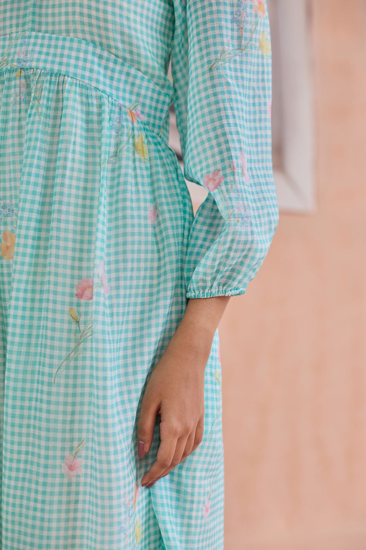 Gentle Pause Midi Dress Chanderi