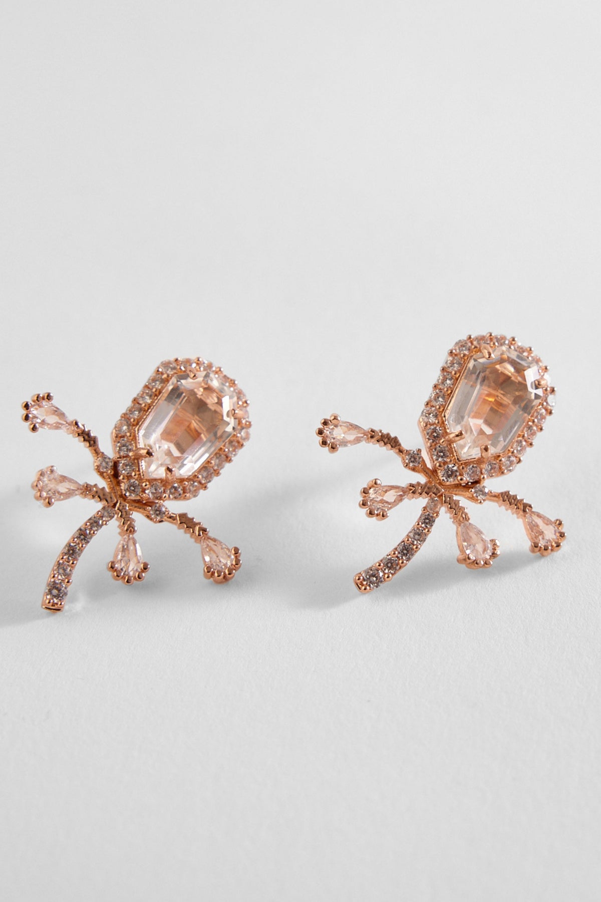 The Faena Mini Stud Earrings in Champagne