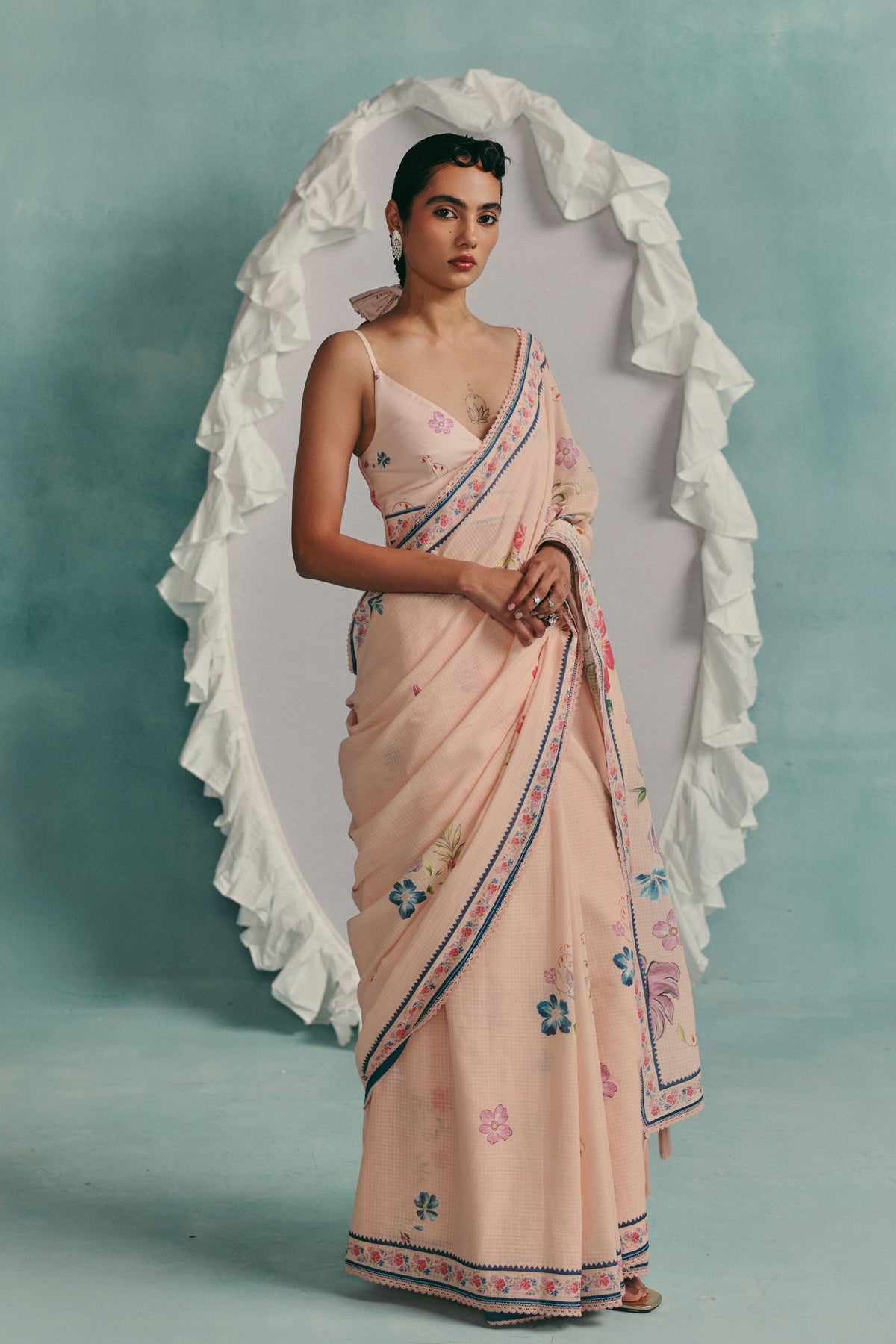 Rose Pink Saree