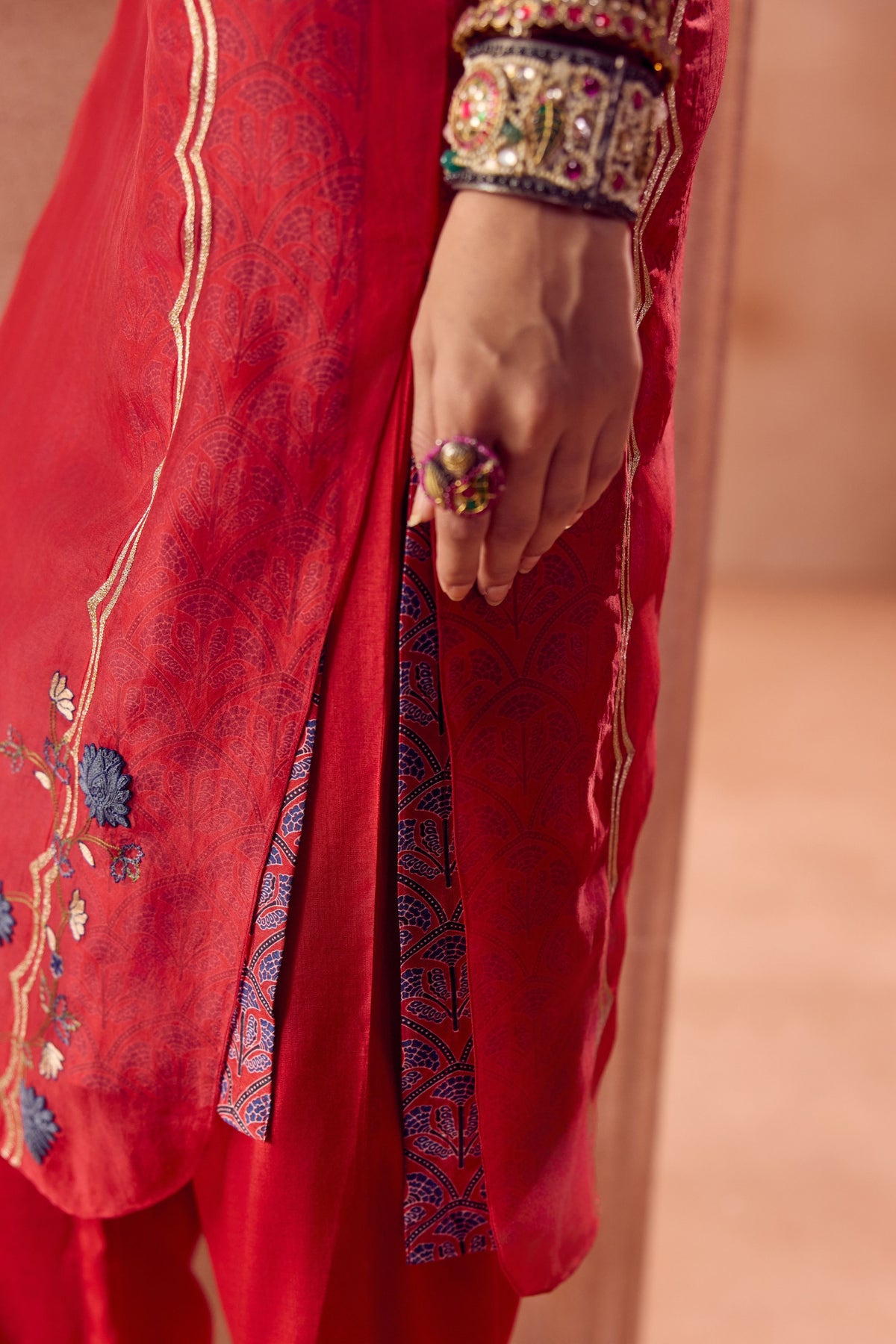 Maroon Kaftan Set