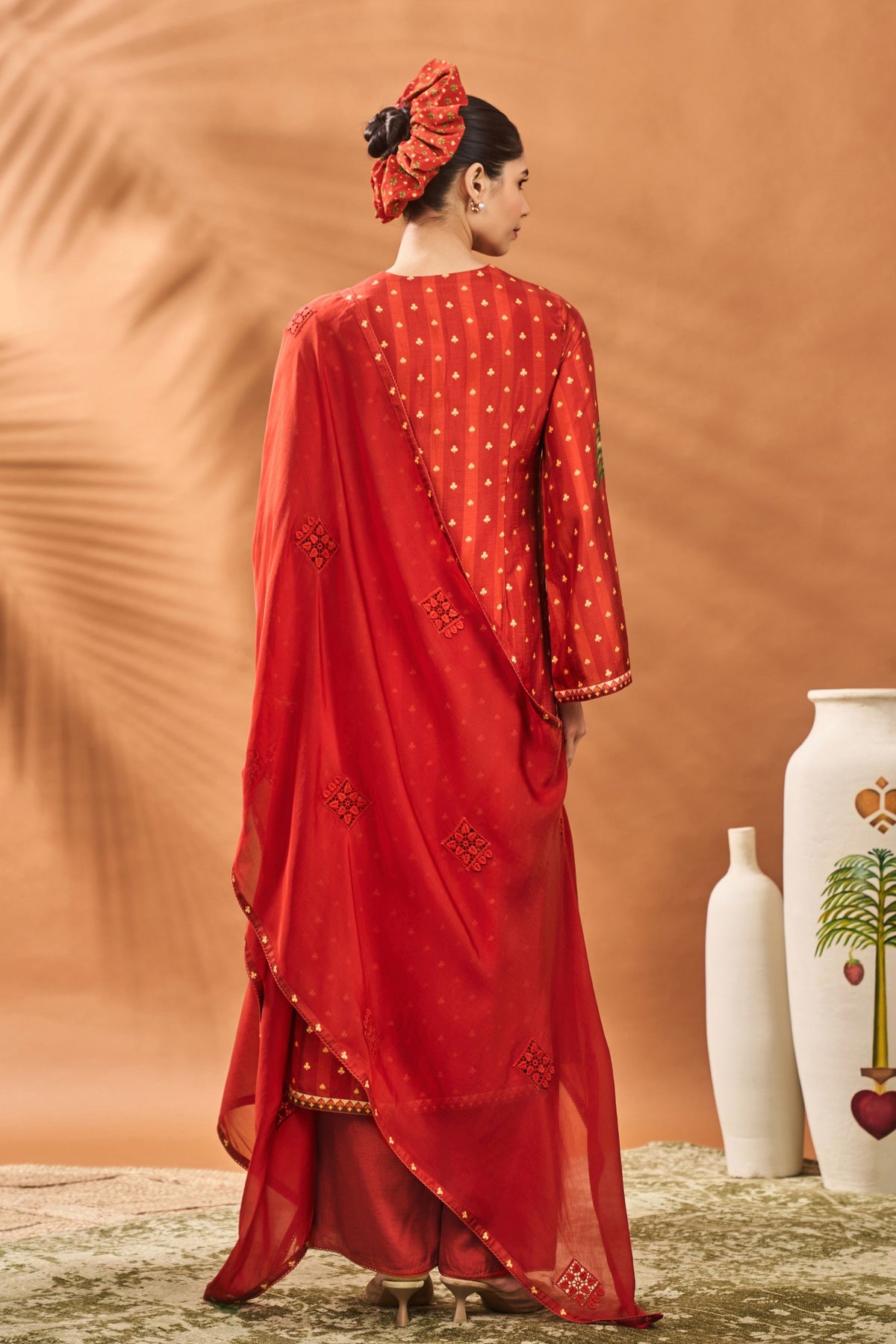 Rust All Fours Kurta Set