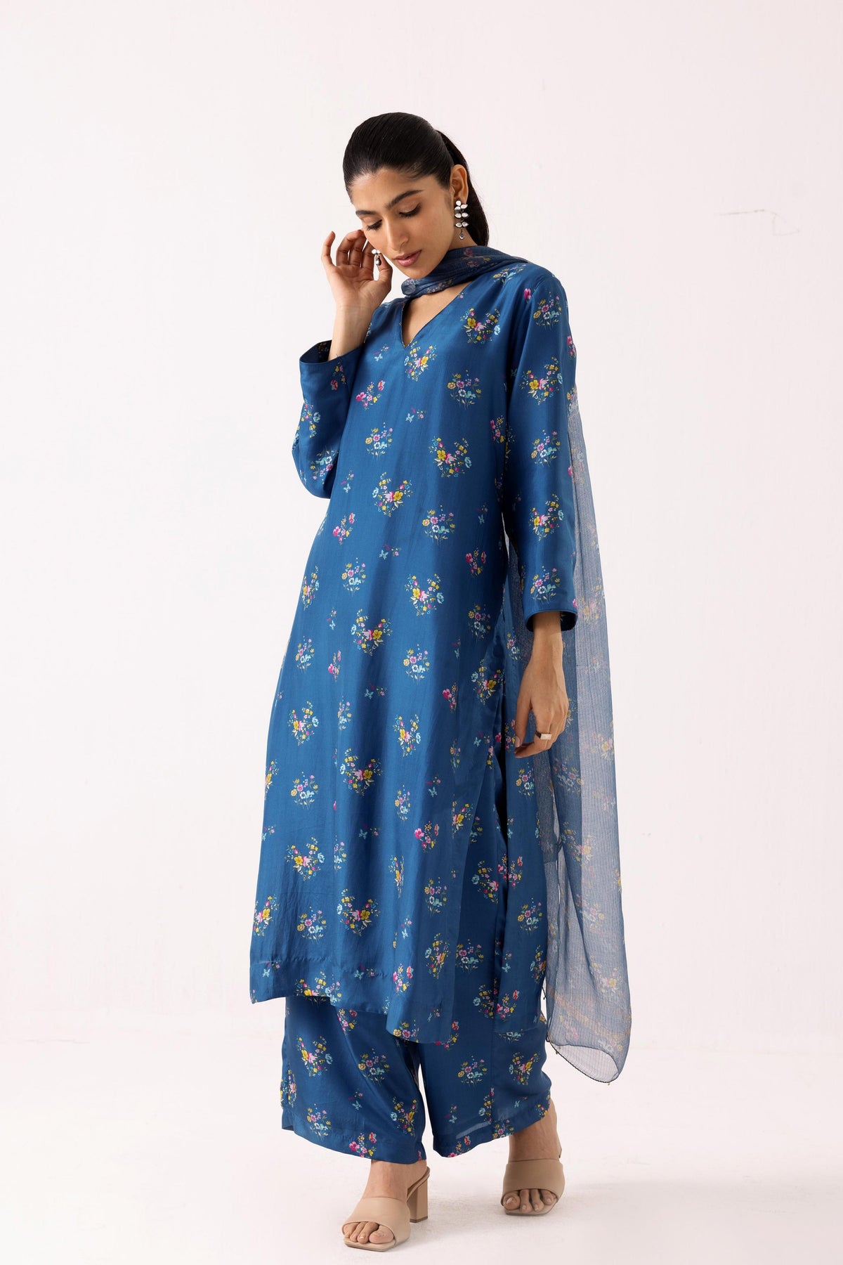 Poppy Blue Kurta Set