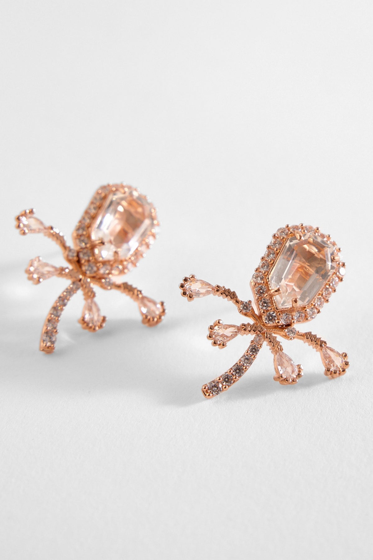 The Faena Mini Stud Earrings in Champagne