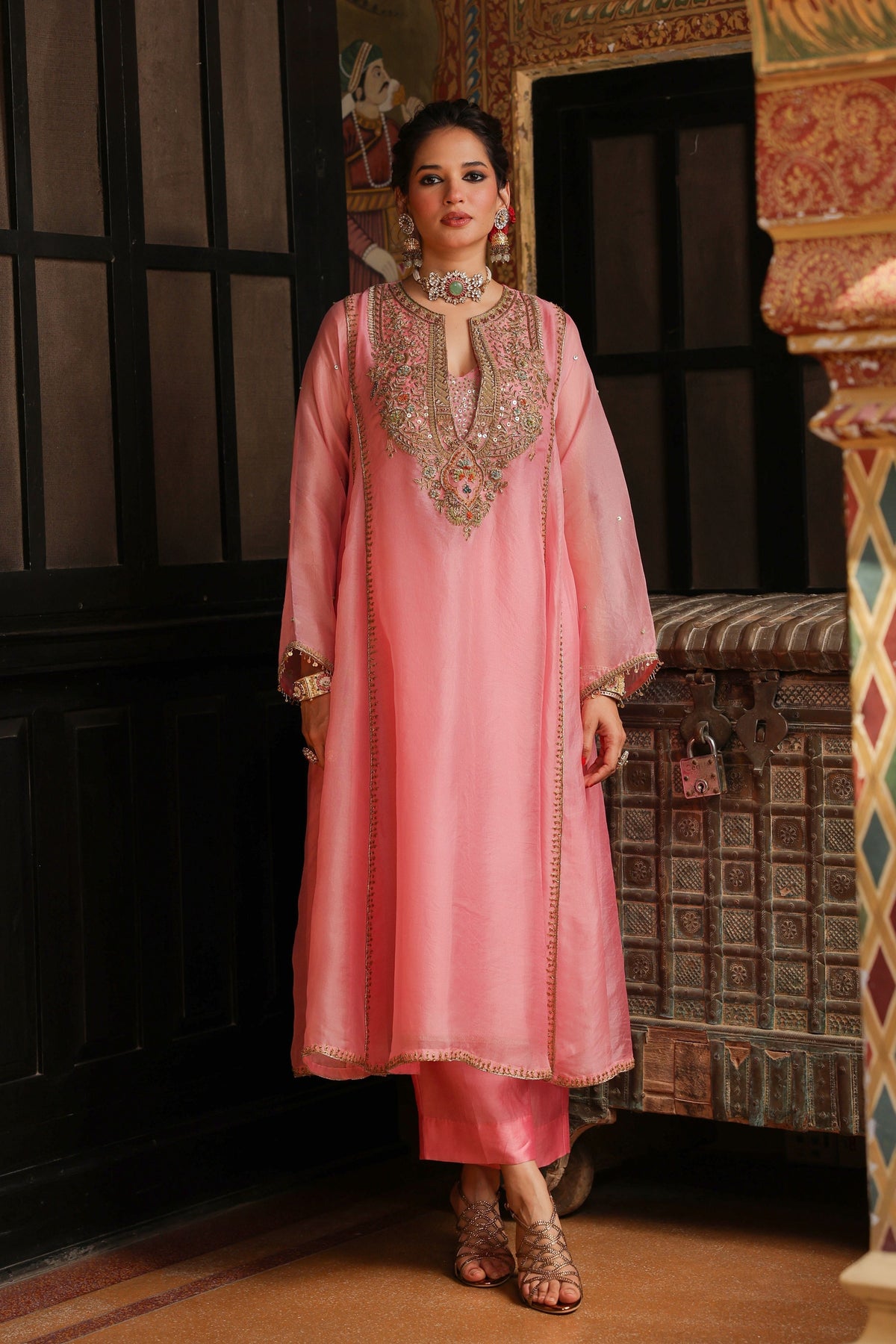 Ahista Pink Pakhi Kurta Set