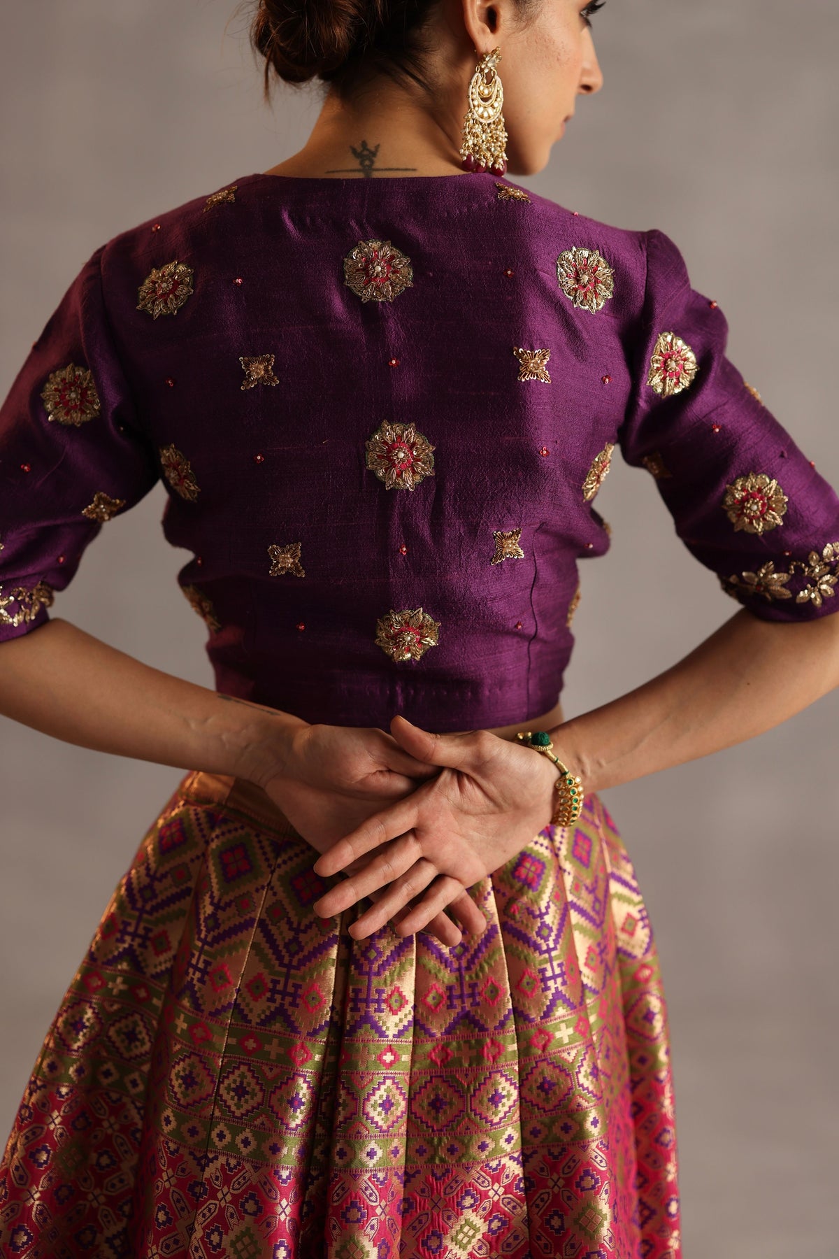 Saras Purple Lehenga