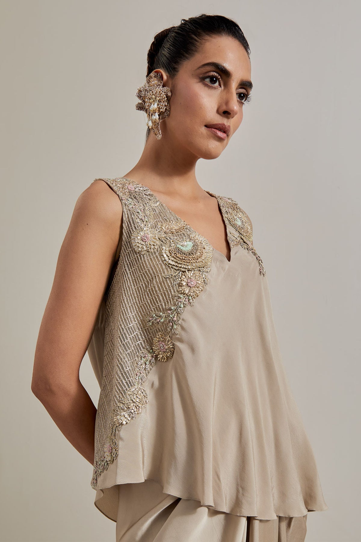 Gota Draped Skirt Set