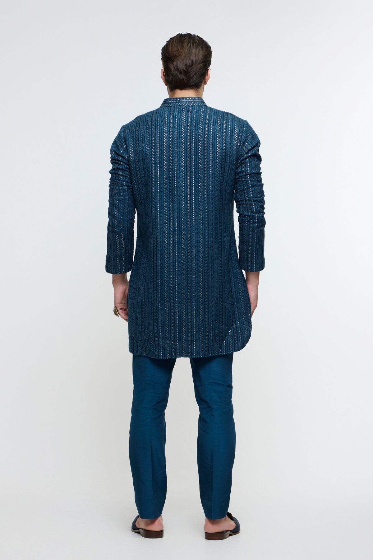 Zayan Blue Lucknowi Kurta Set