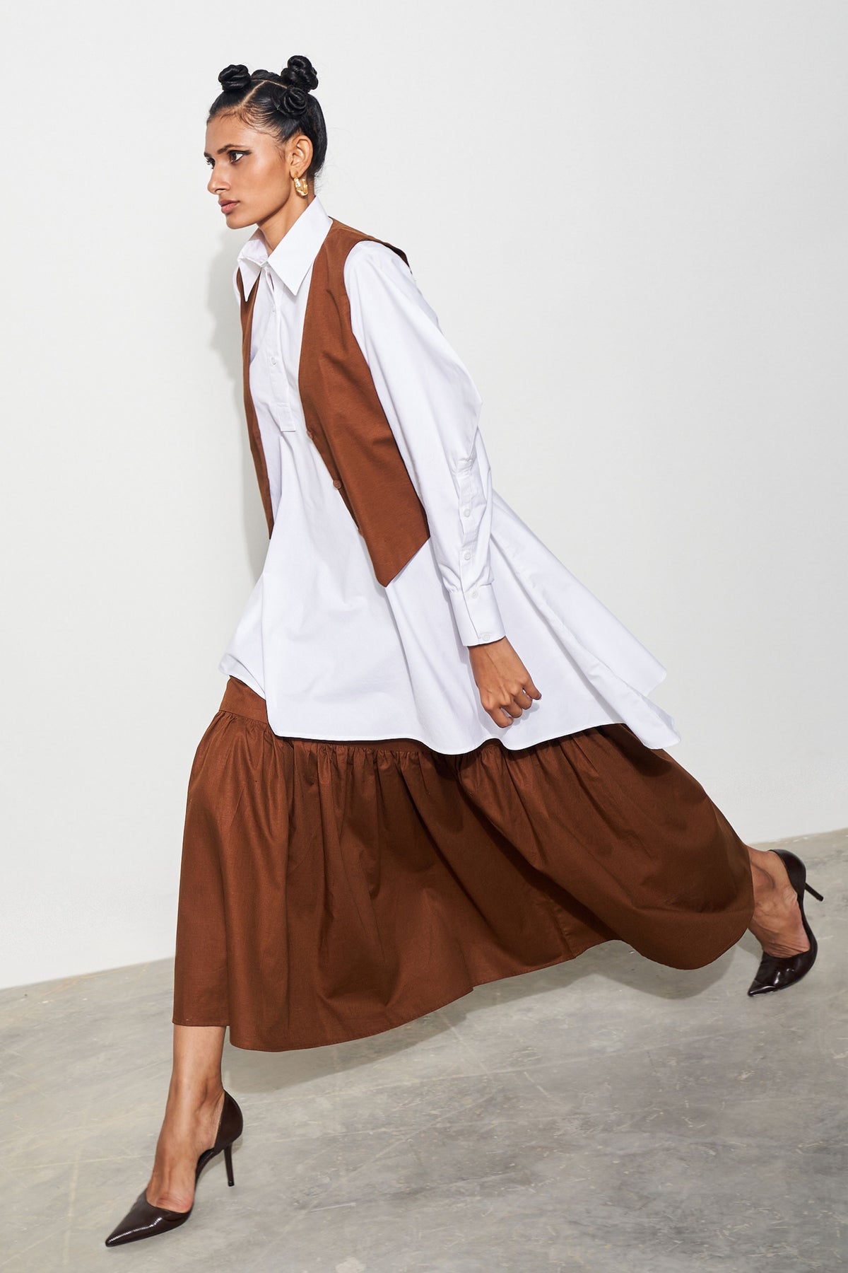 Asymmetric White Shirt