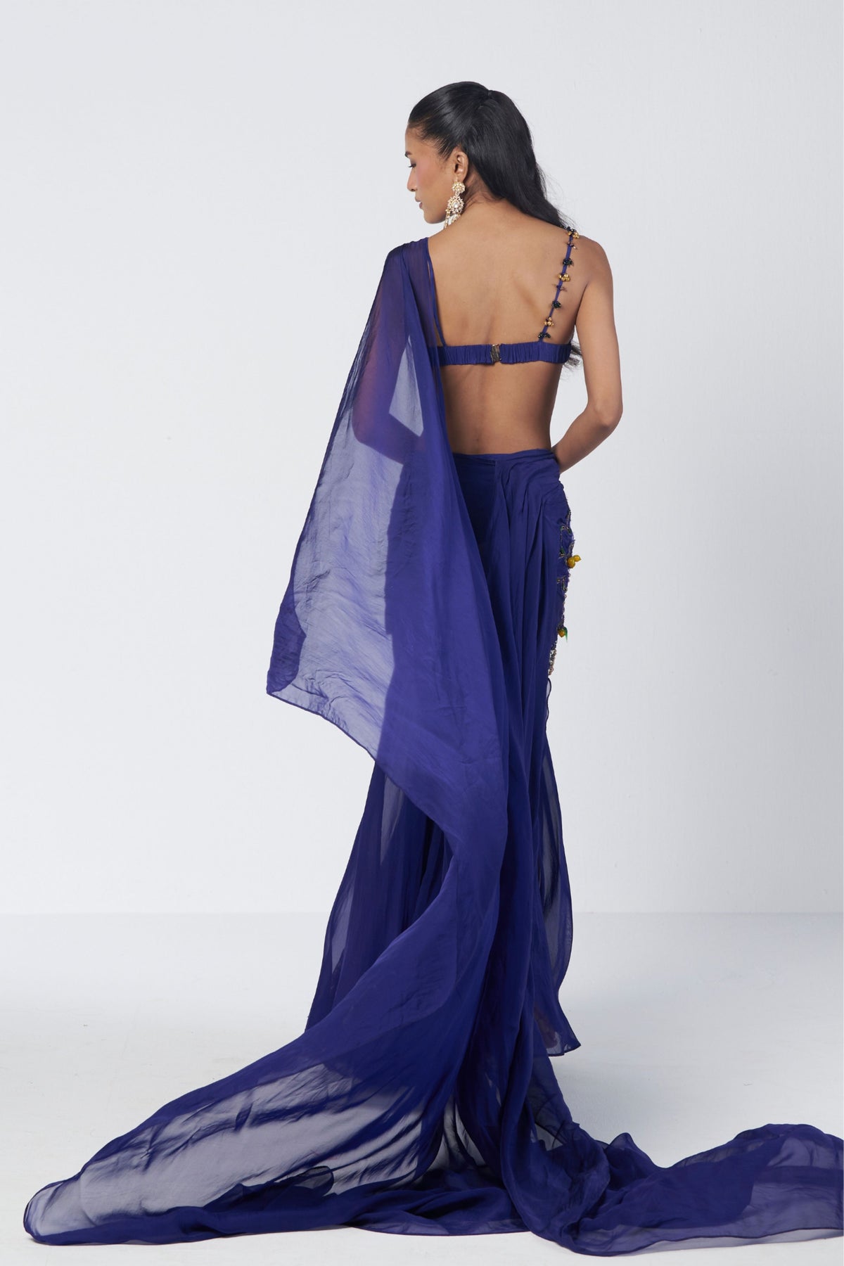 Electric Draped Saree