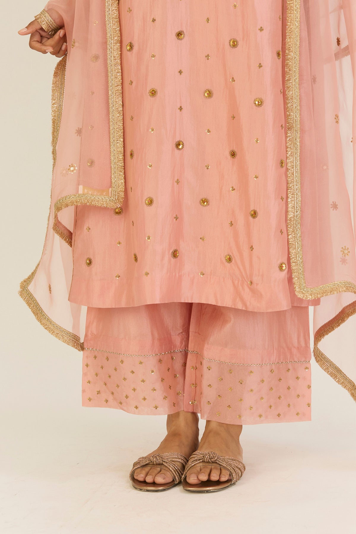 Druti Salmon Pink Kurta &amp; Pants