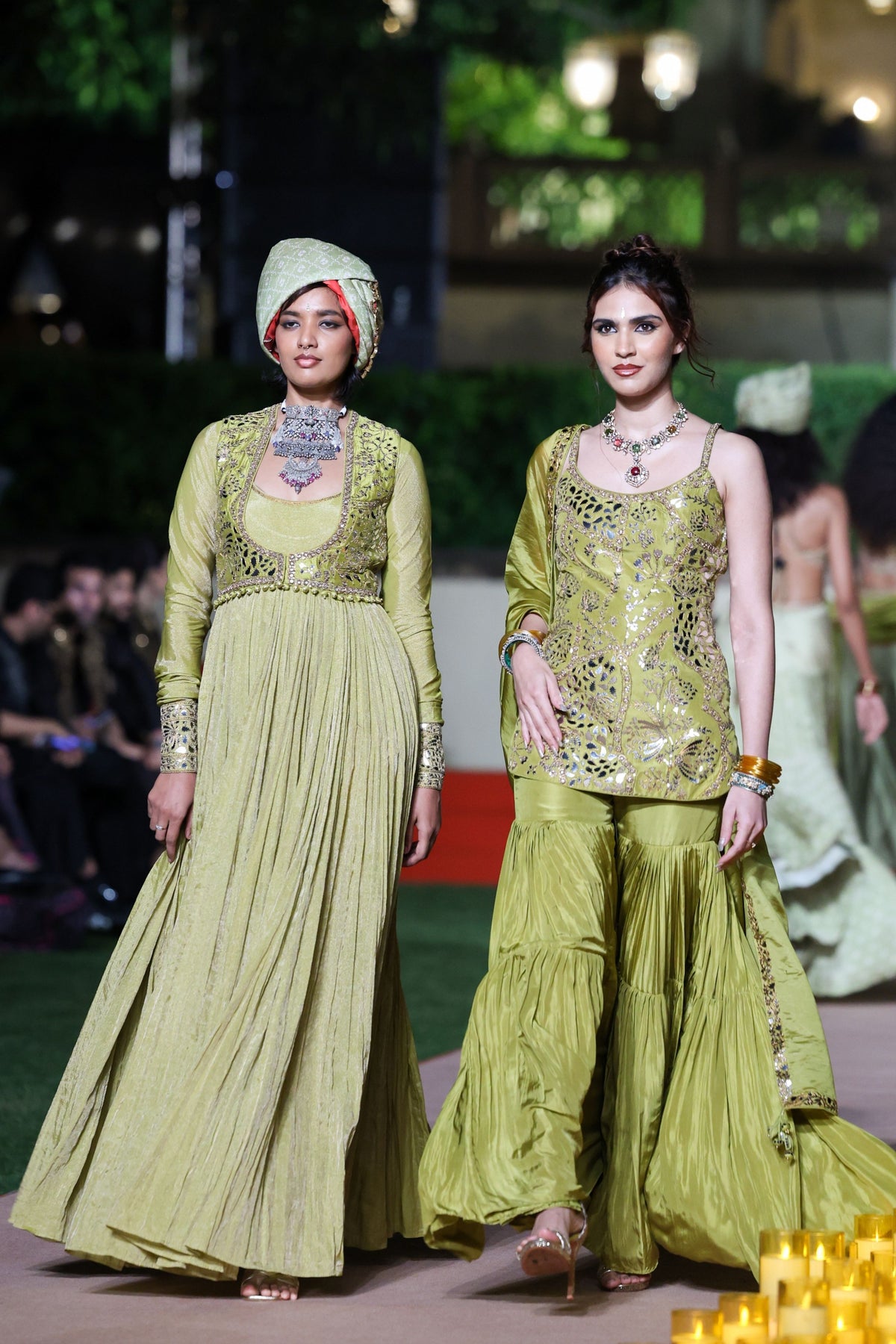 Dry Heena Green Anarkali Set