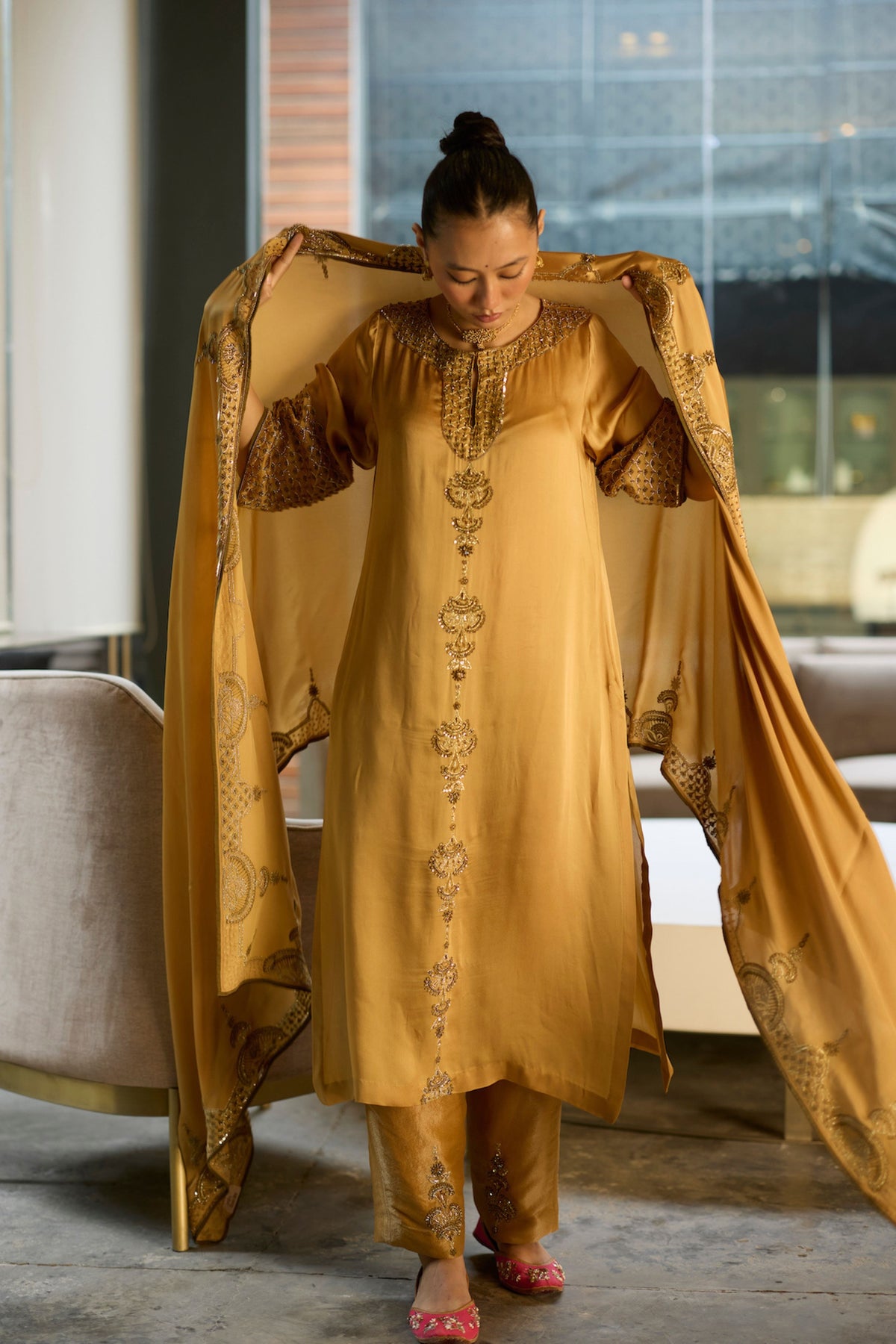 Mustard Prana Kurta Set