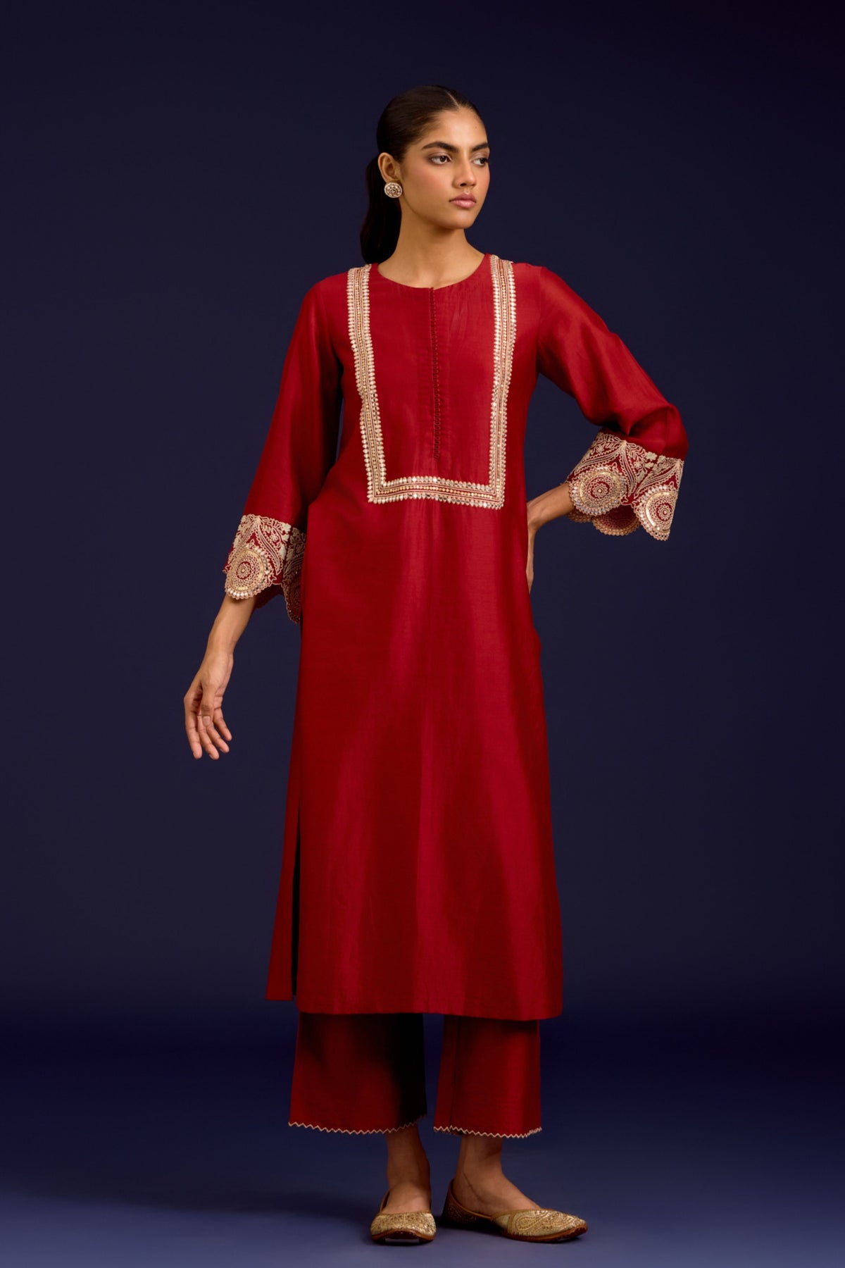 Mirror Embroidered Kurta Set