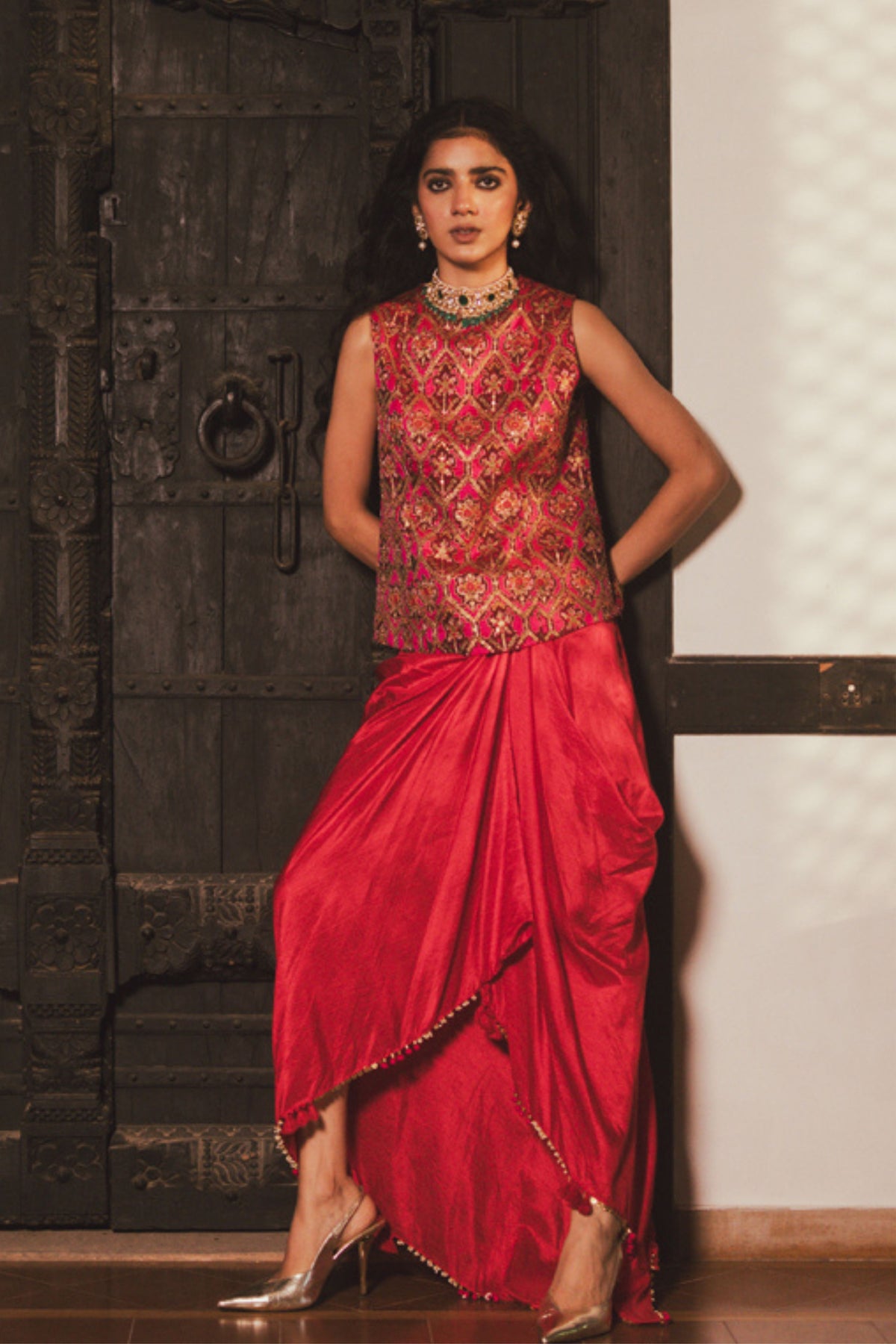 Shreena Draped Skirt Set
