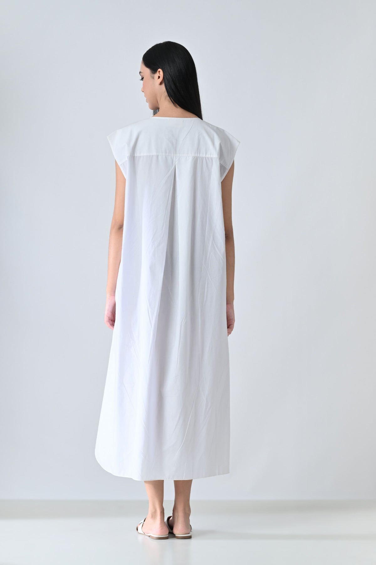 Soft Ivory Floral Printed Dress