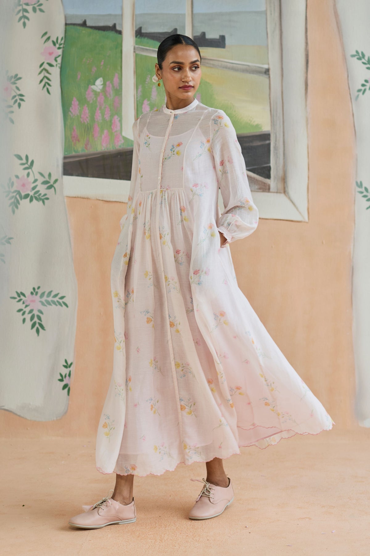 Florist Maxi Dress Chanderi