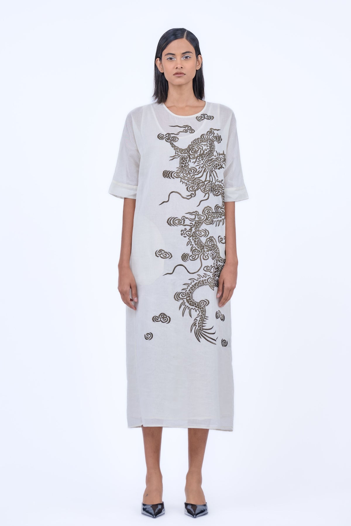 Ecru &amp; Khaki Dress