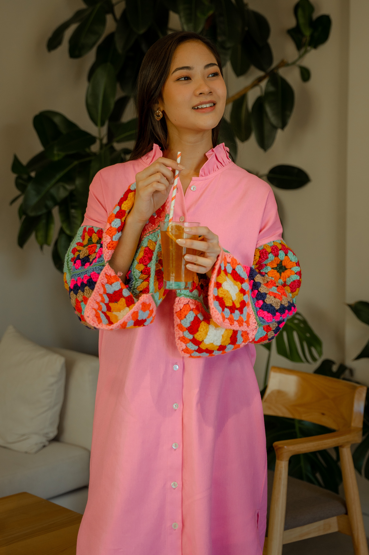 Bubblegum Shirt Dress