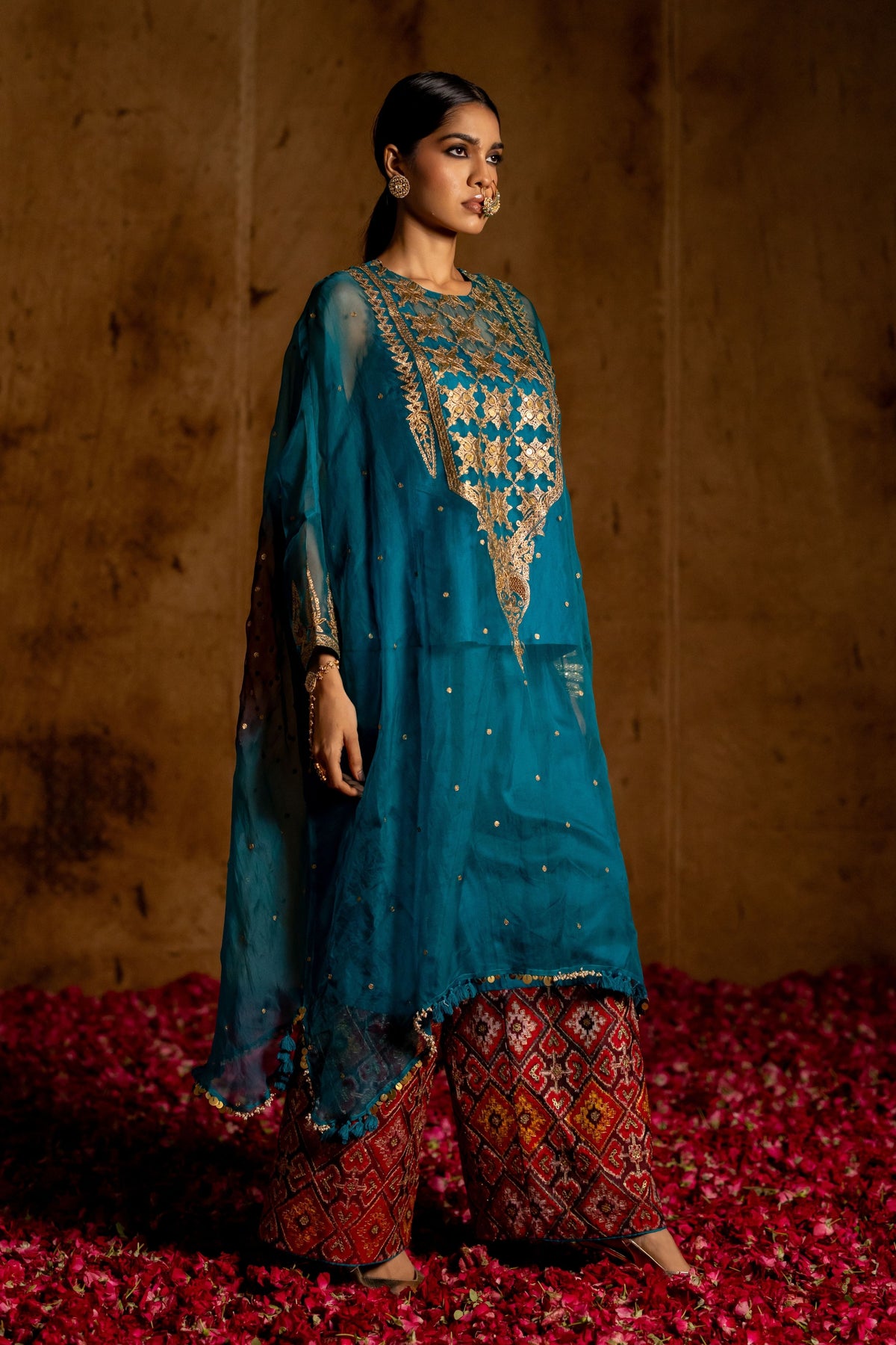 Jyoti Cutwork Kaftan Set