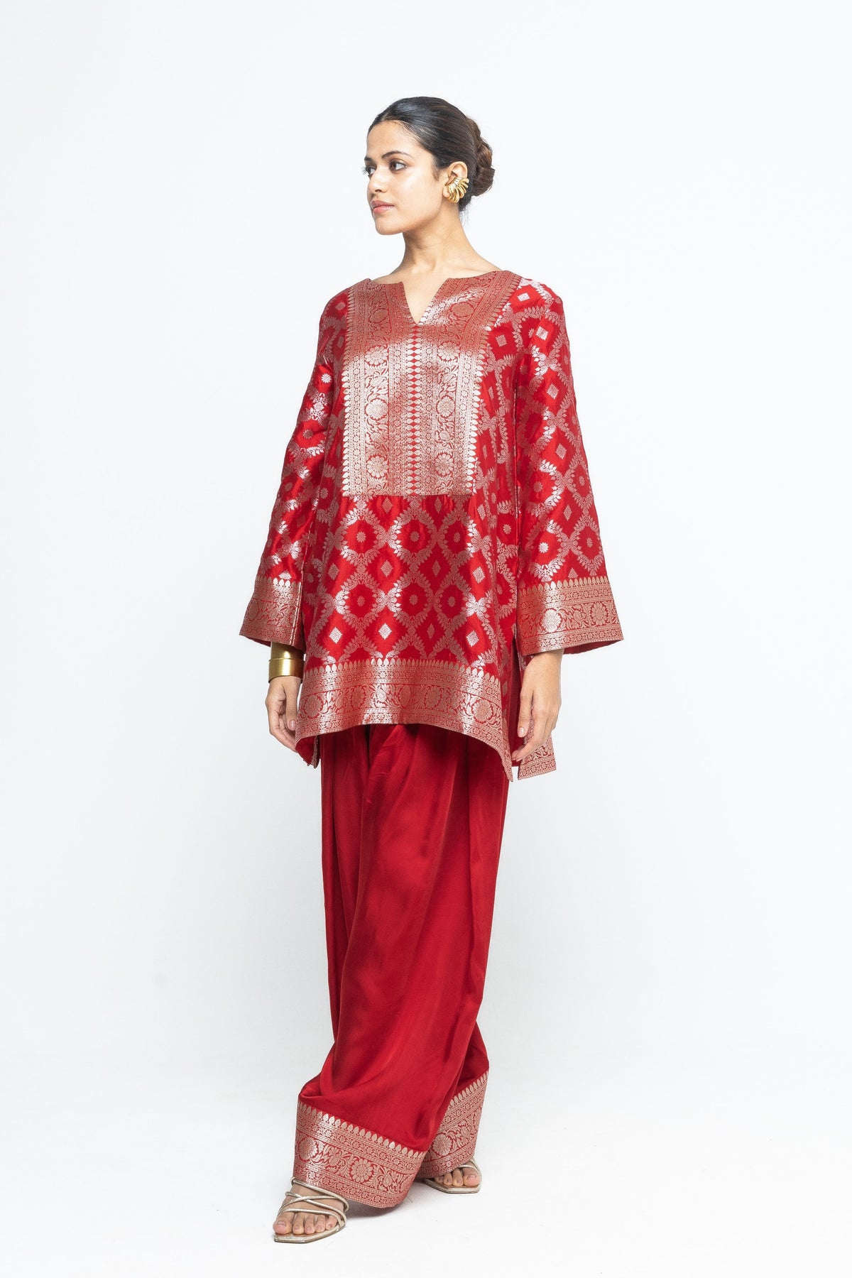 Seerat Jaal Red Tunic Set