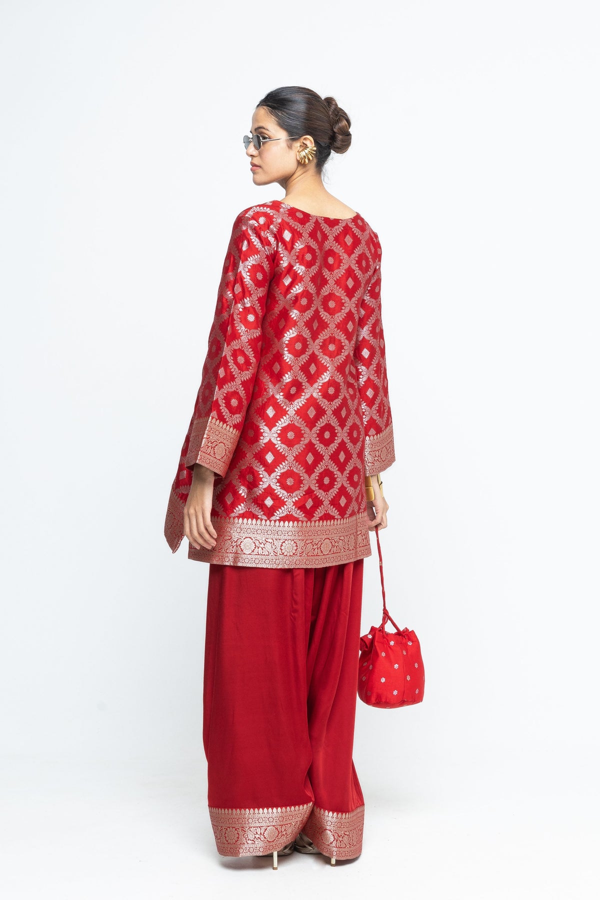 Seerat Jaal Red Tunic Set