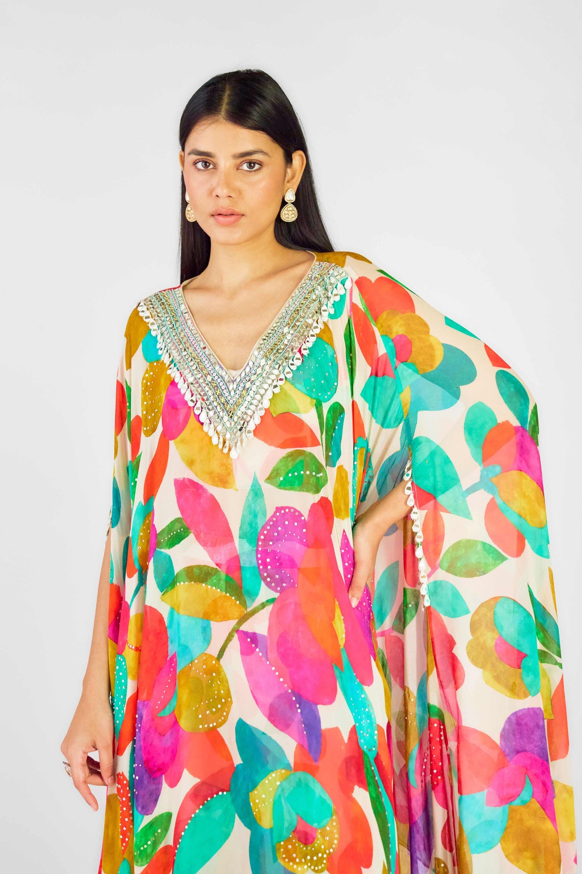 Multicolor Abstract Sharara Set