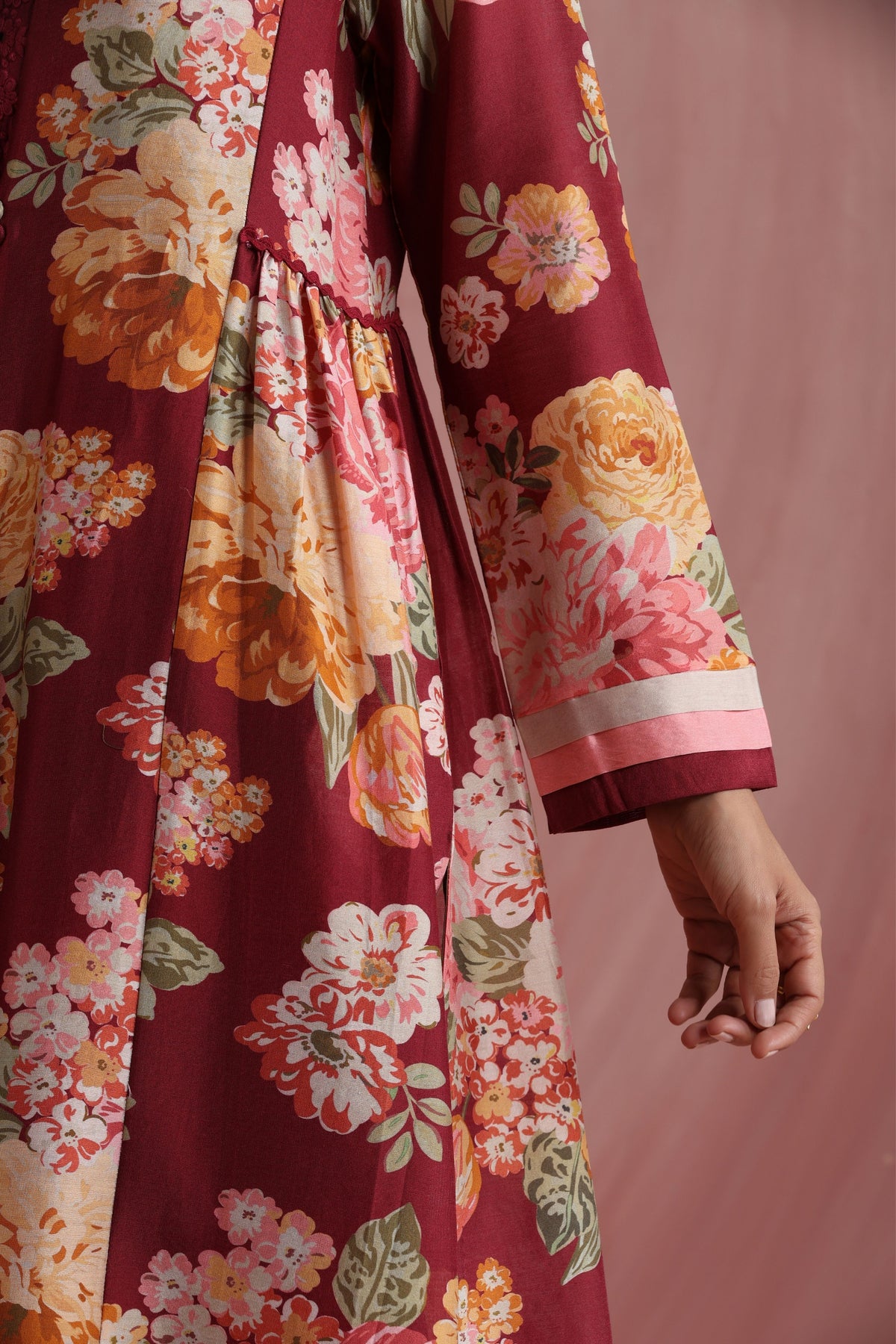 Burgundy Kurta Set