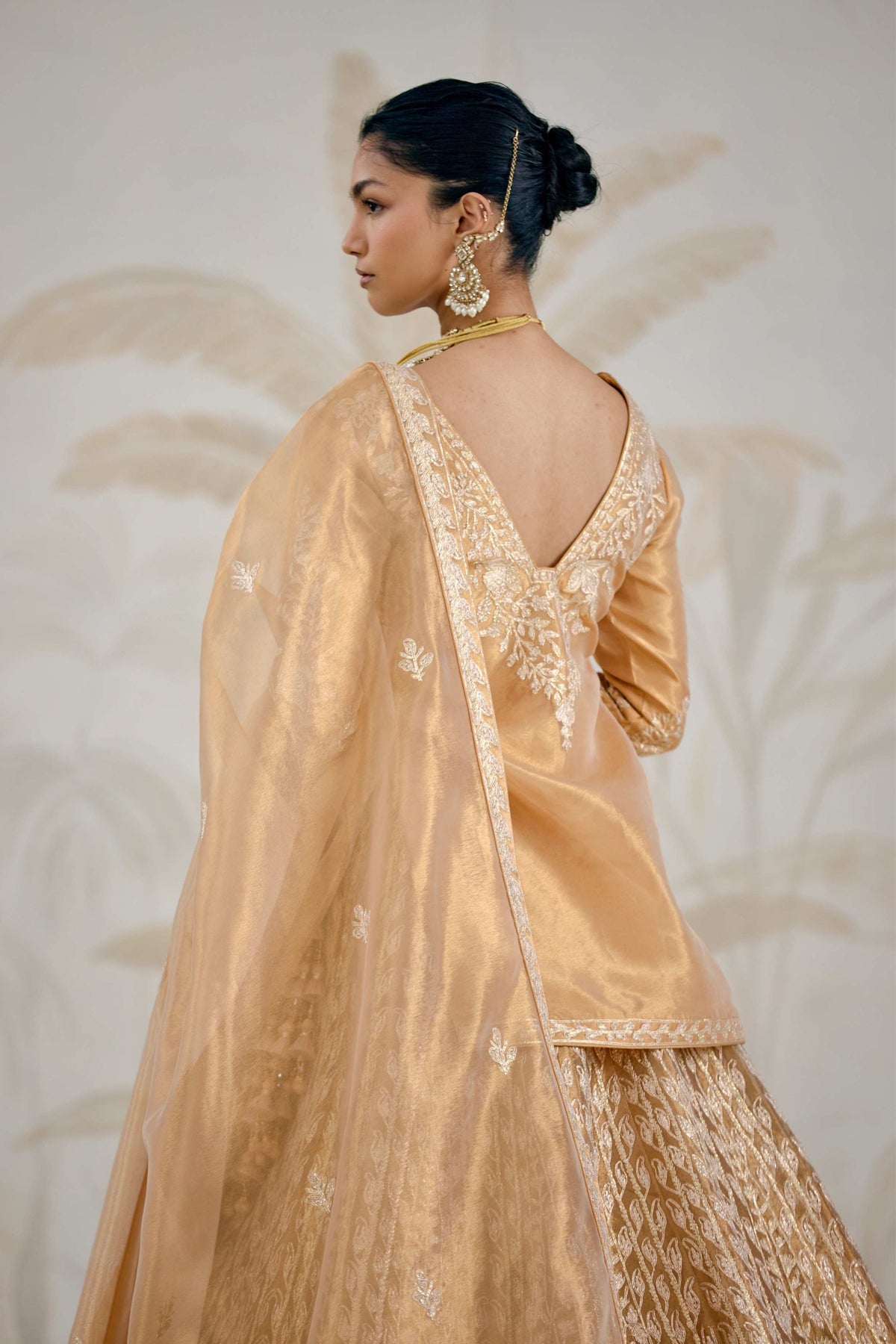 Gold Kurta-lehenga Set