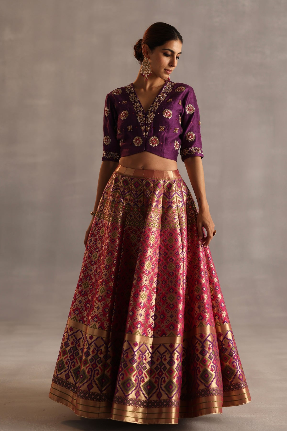 Saras Purple Lehenga