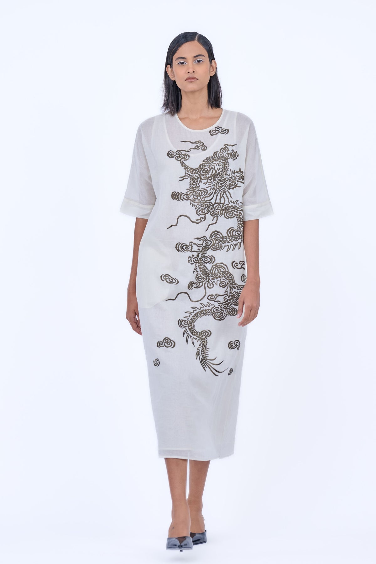 Ecru &amp; Khaki Dress