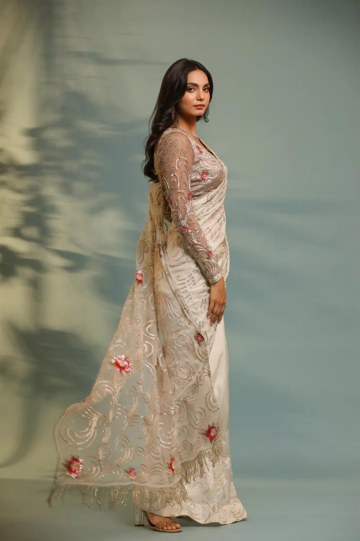 Ivory Saree