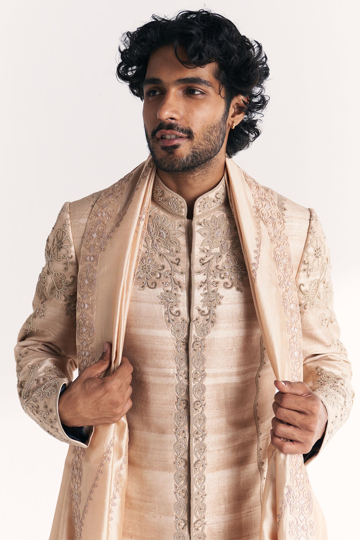 Utsav Ivory Achkan Set