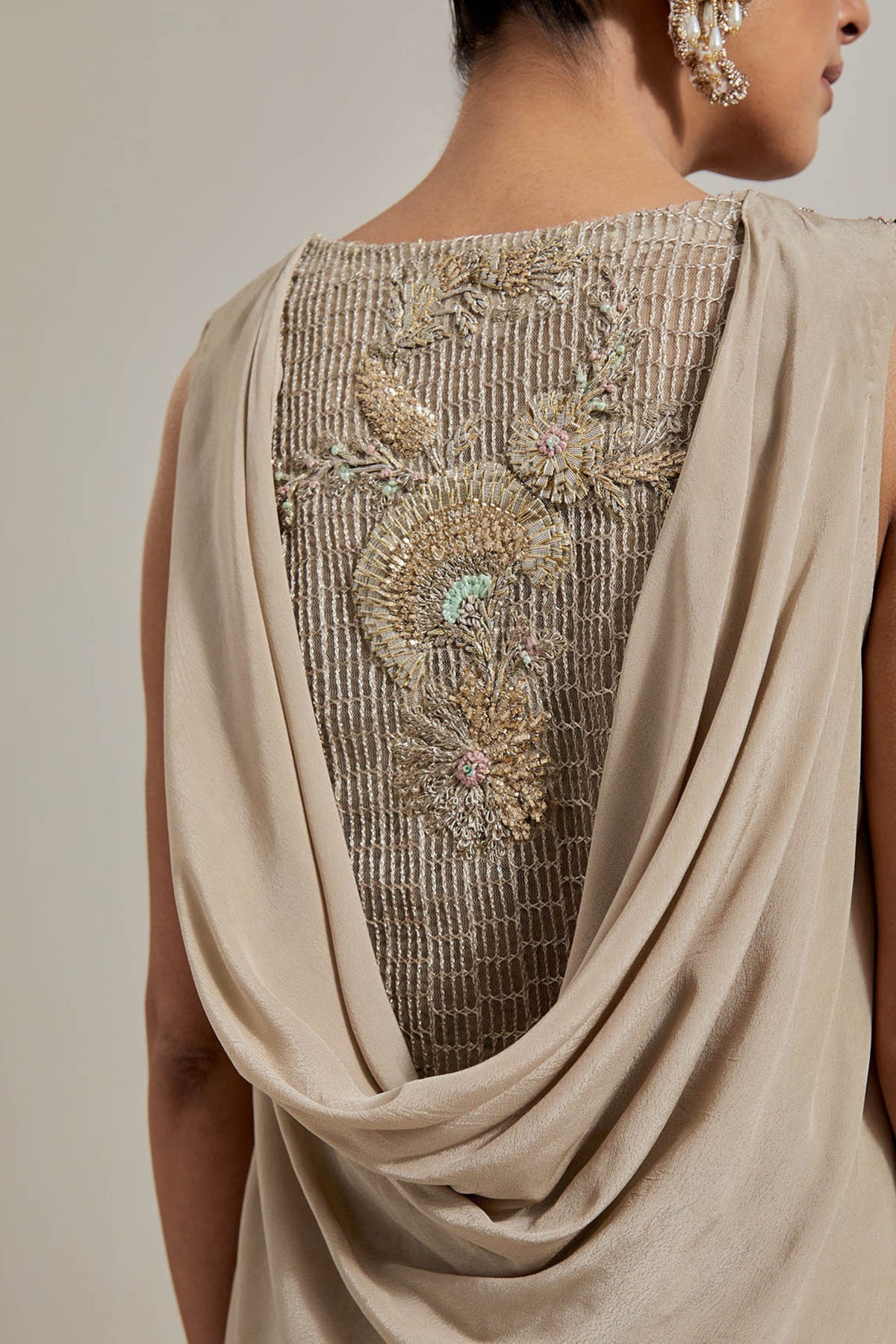Gota Draped Skirt Set