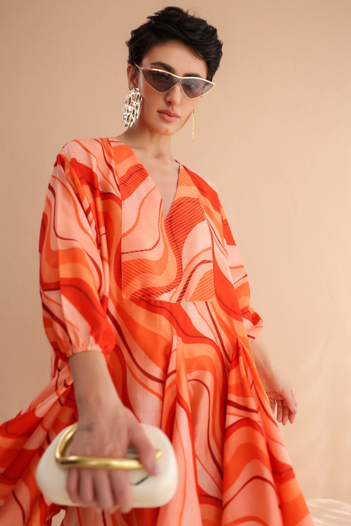 Tangie Wave Mini Dress