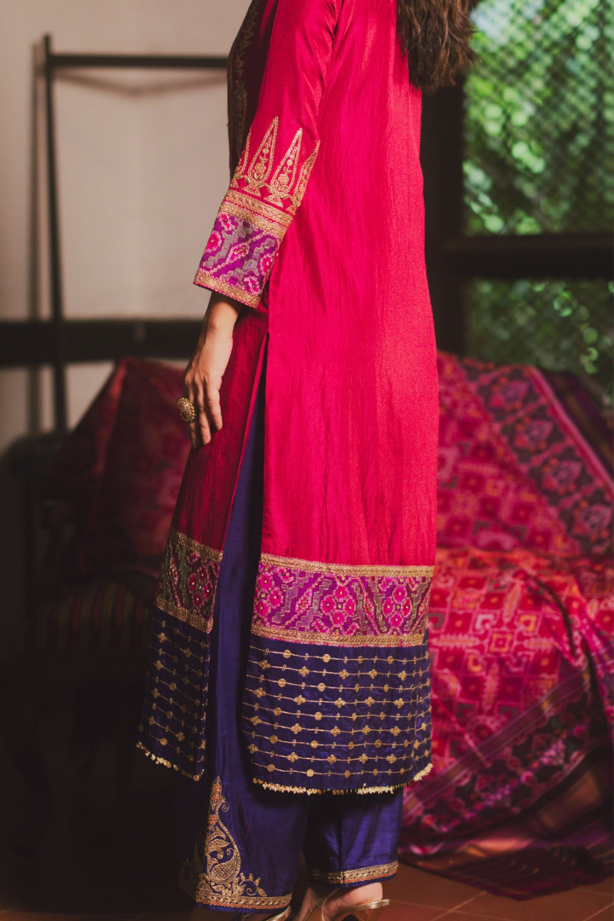 Dipali Magenta Kurta Set