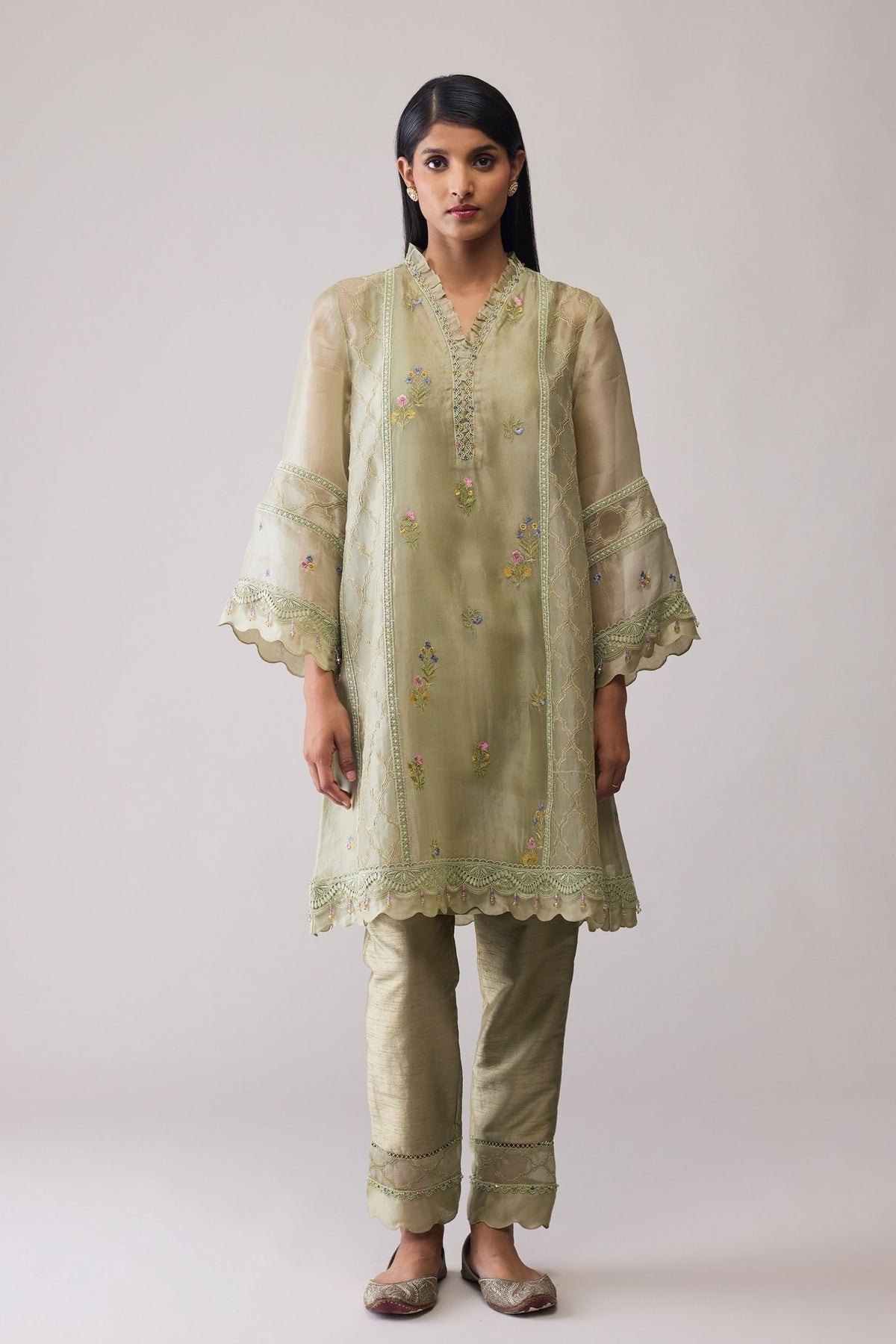 Farida Green Kurta Set