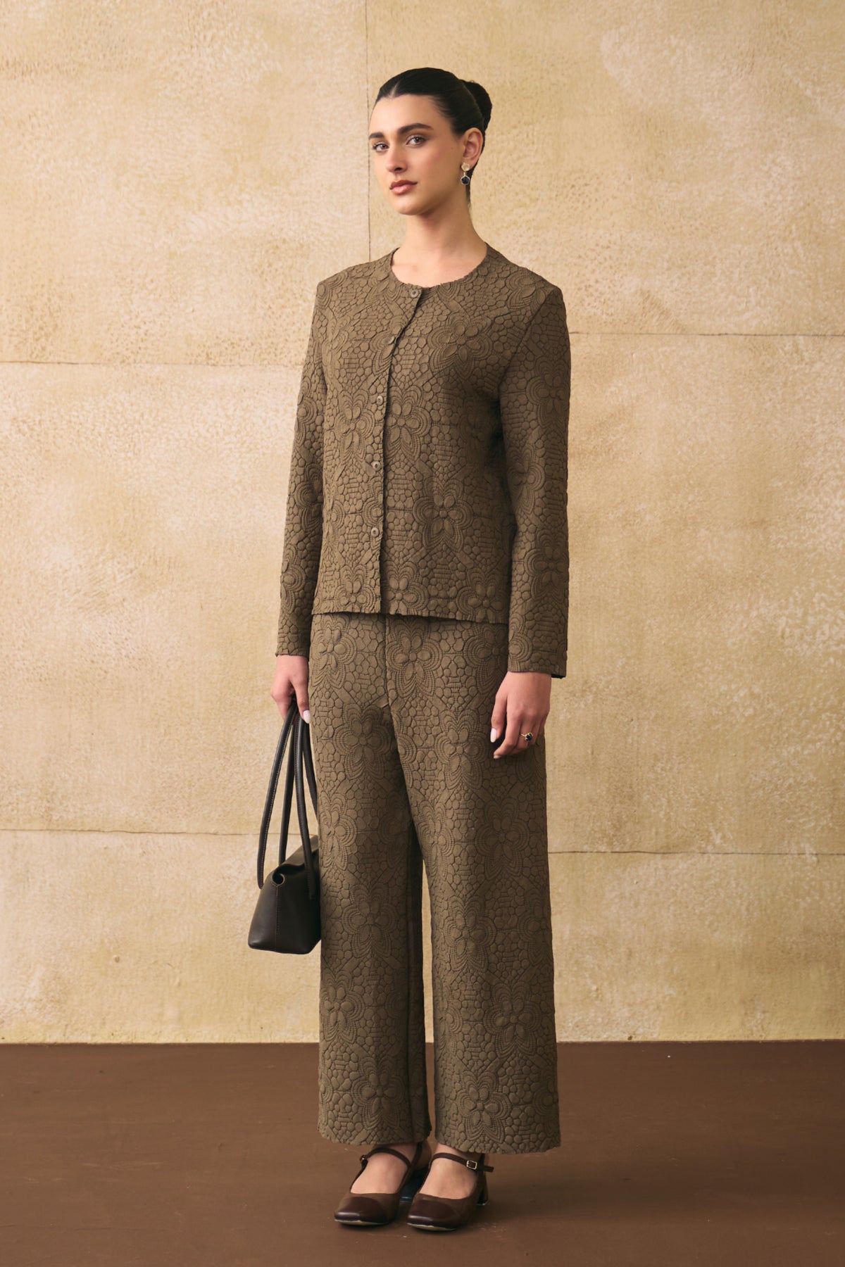Brown Ganni Co-ord Set
