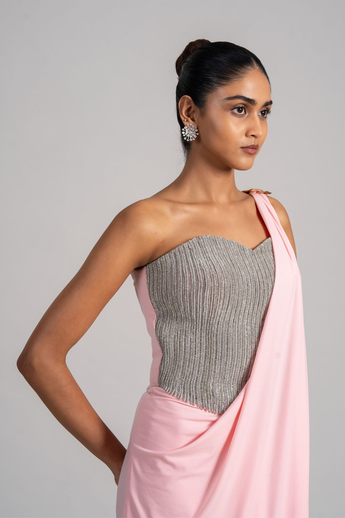Celeste Glam Draped Saree Set