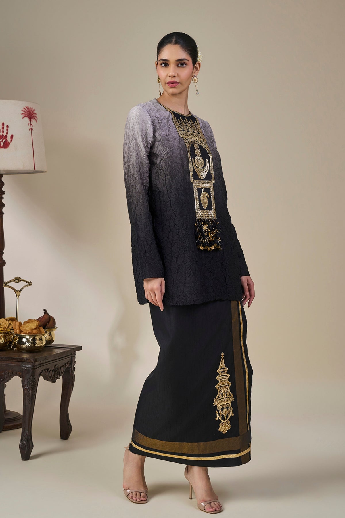 Black Ombre Kathakali Tales Fusion Set