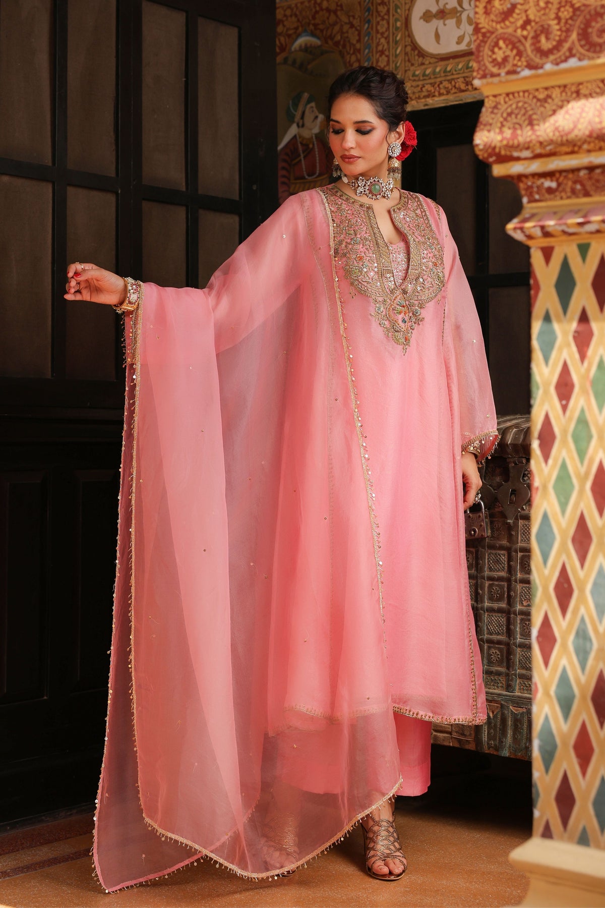 Ahista Pink Pakhi Kurta Set