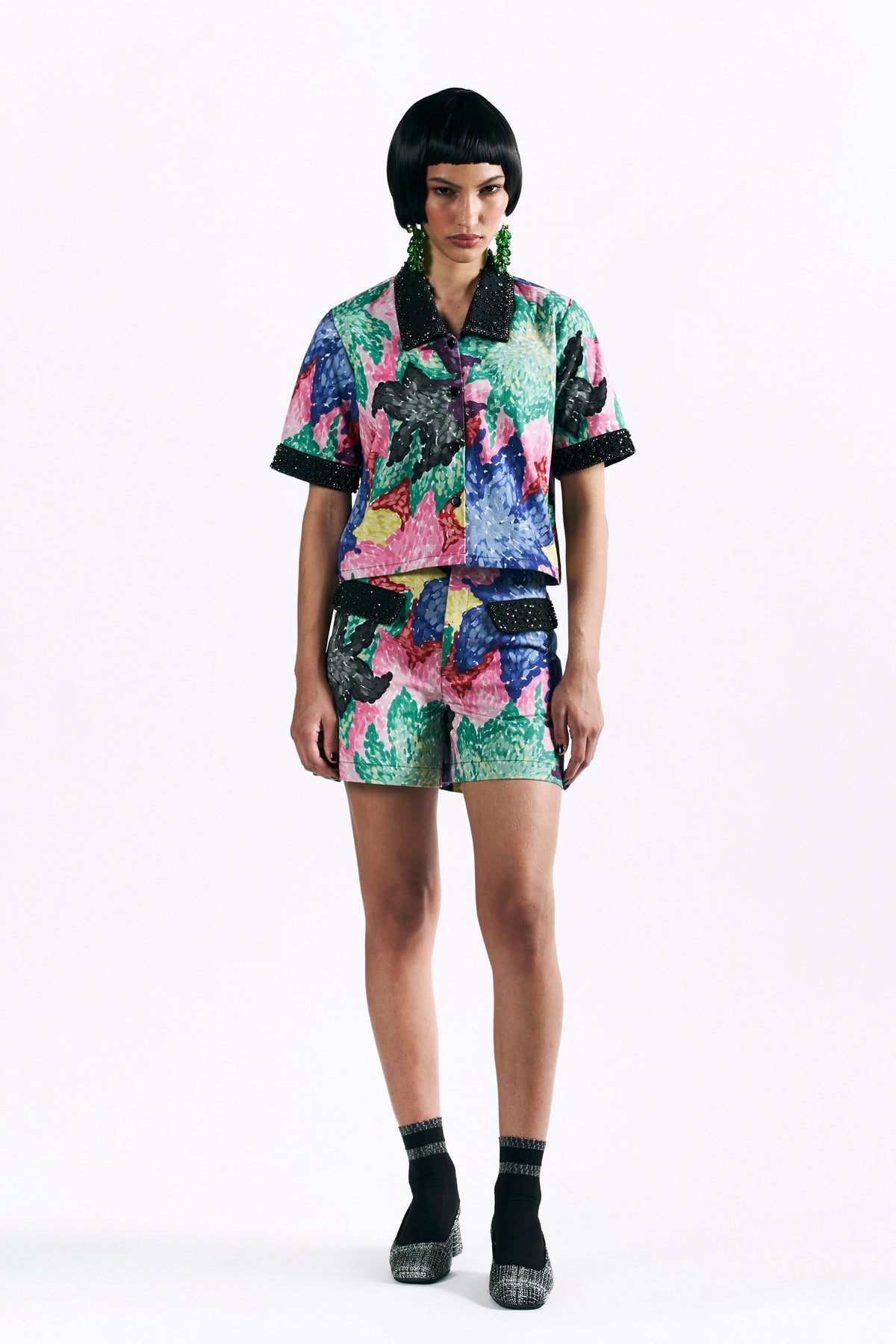 Mosaic Peonies Shirt