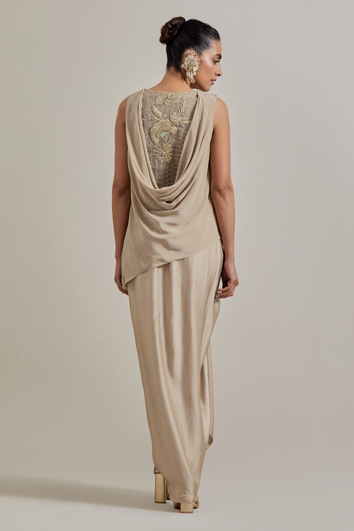 Gota Draped Skirt Set