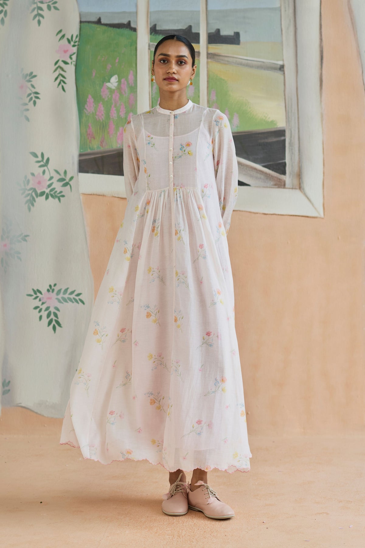 Florist Maxi Dress Chanderi