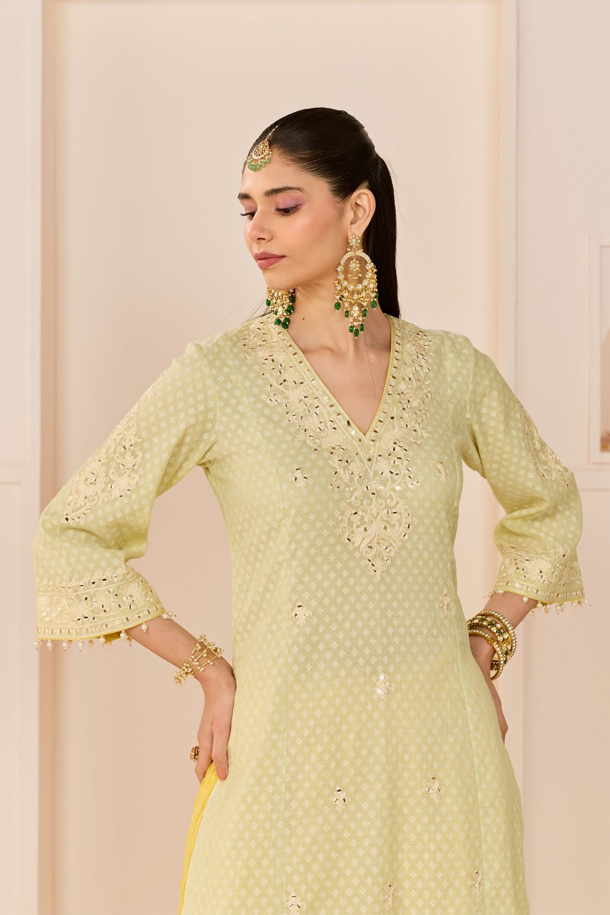 Ruhani Mint Green Skirt Set