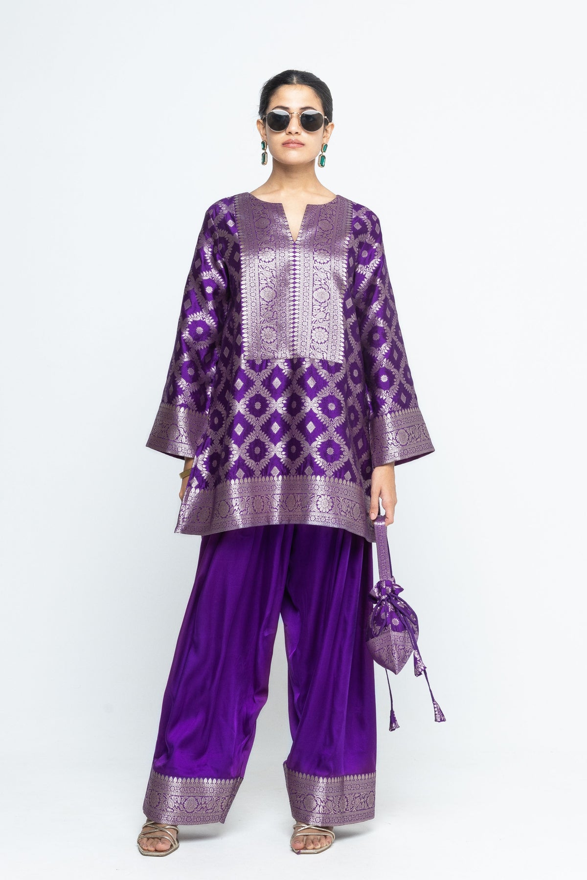 Seerat Jaal Purple Tunic Set