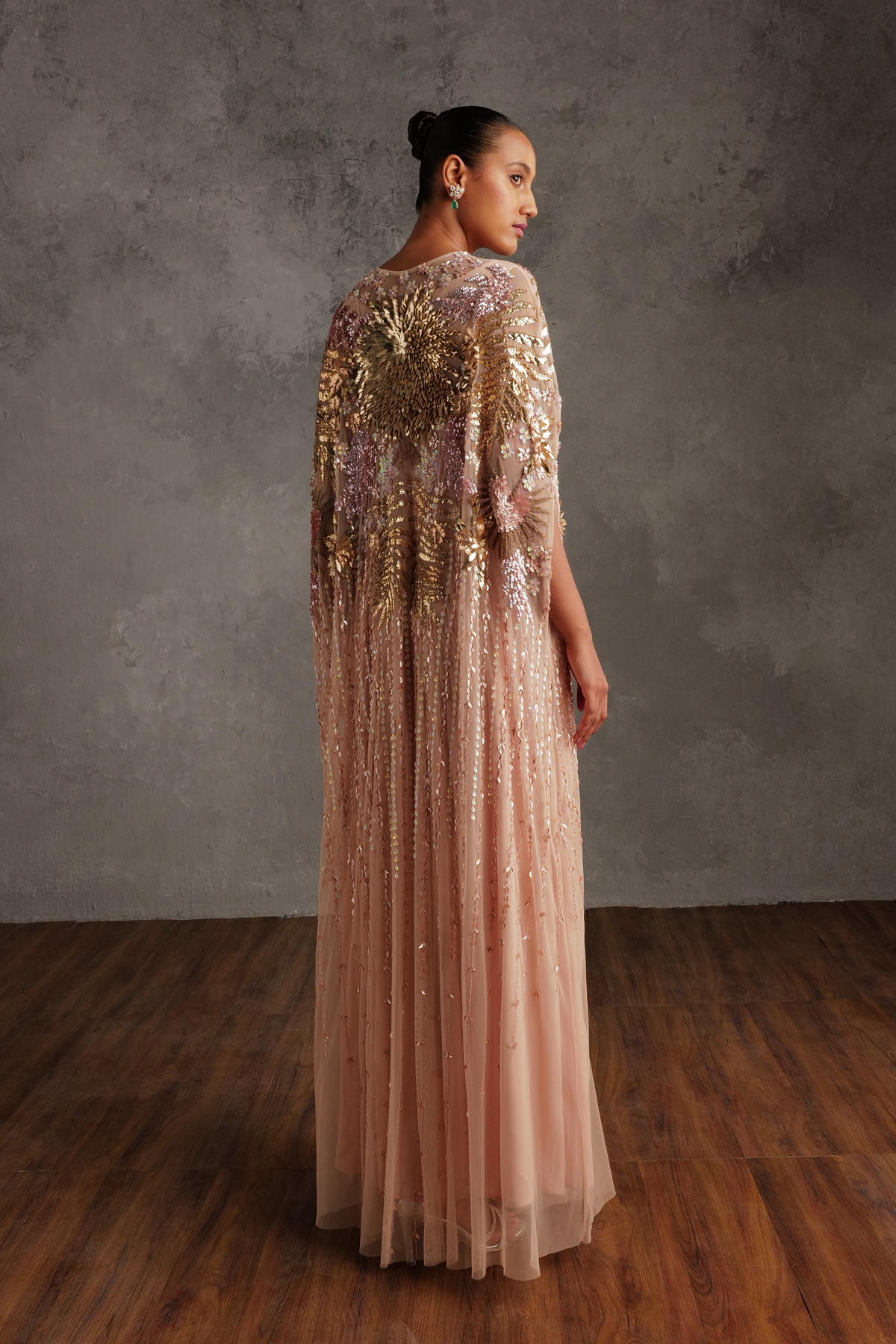 Ryse Cape And Dress In Blush