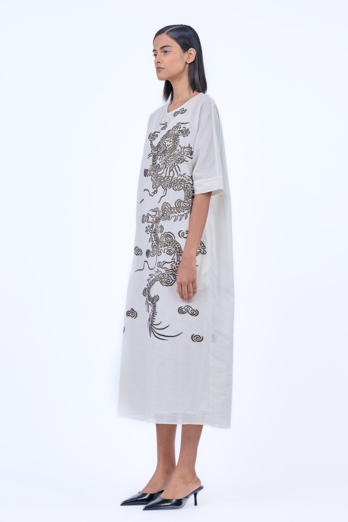 Ecru &amp; Khaki Dress