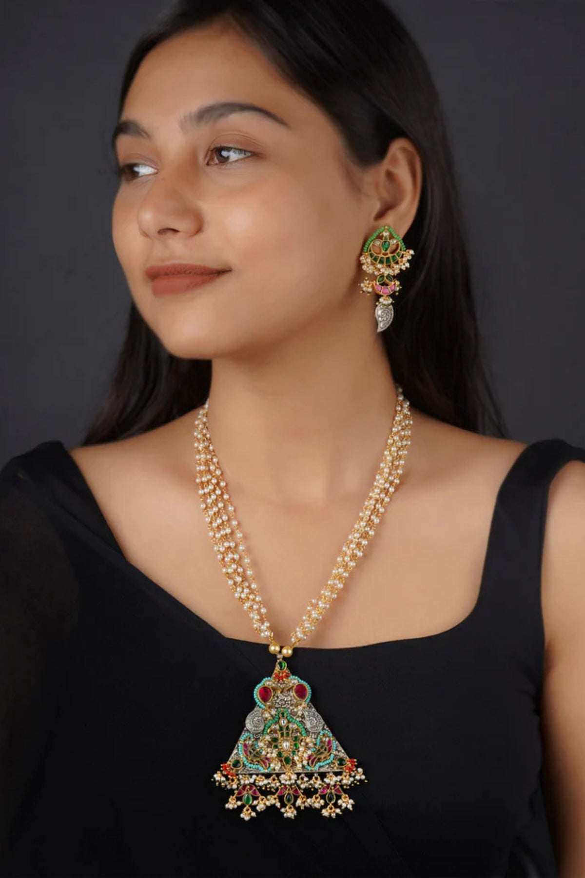 Multicolor Tribal Necklace Set