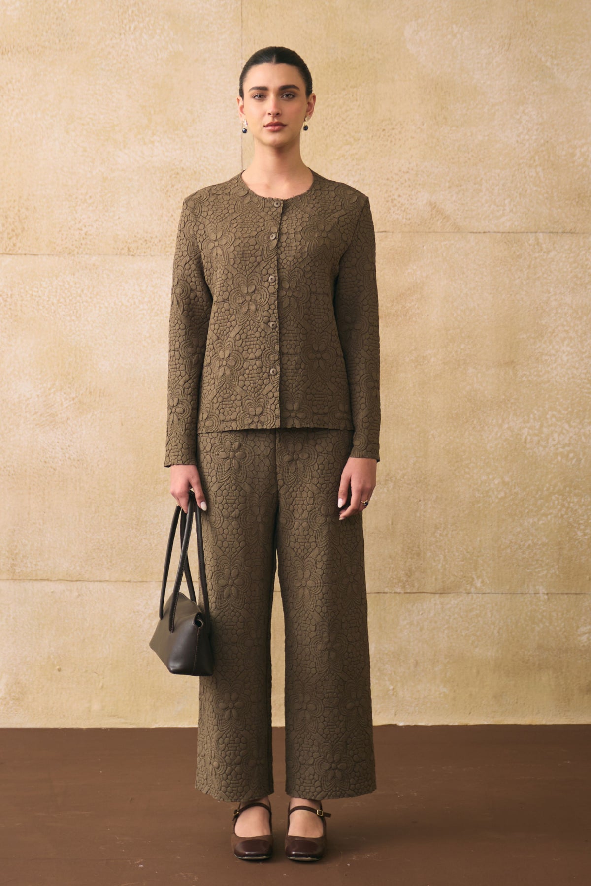 Brown Ganni Co-ord Set